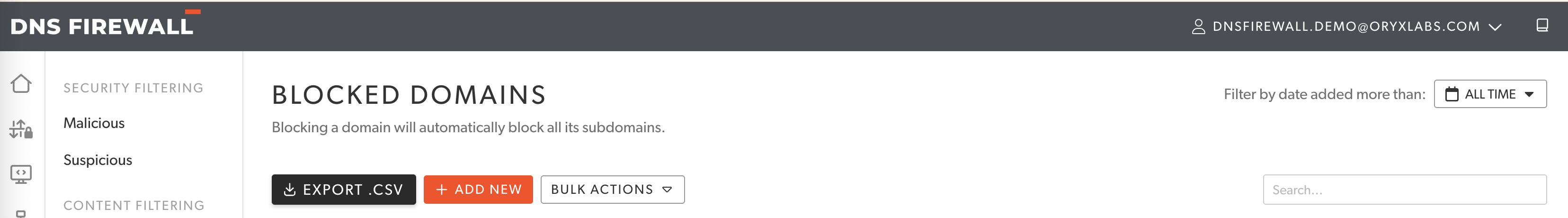 BLOCKED DOMAINS