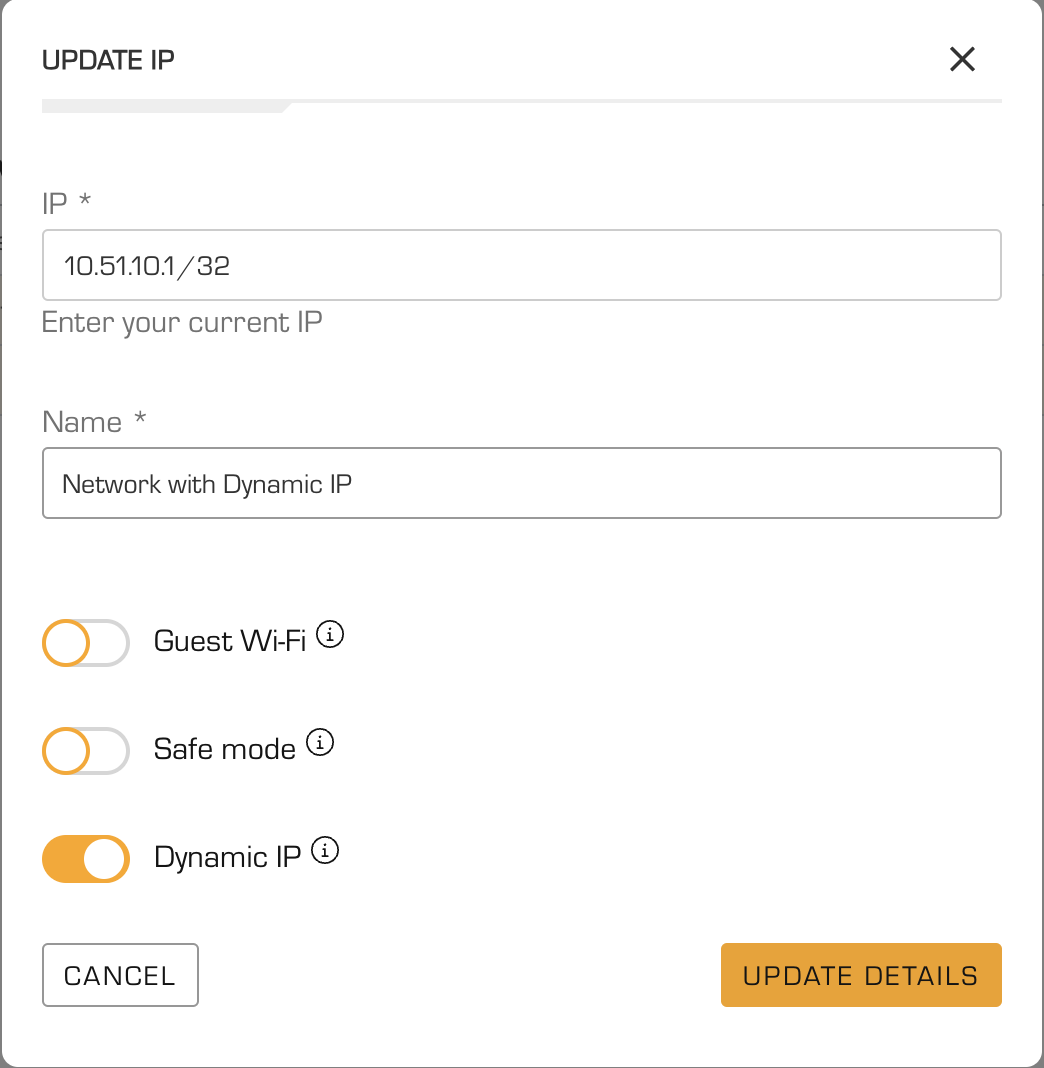 DYNAMIC IP NETWORK